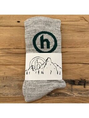 Hidden NY Crew Socks Grey with Green